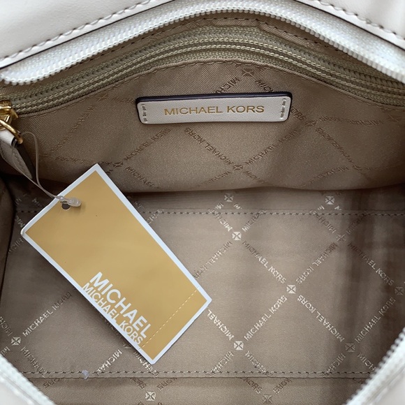 MICHAEL KORS Hamilton Small Two-Tone Satchel GOLDEN ROD MULTI - Picture 11 of 15